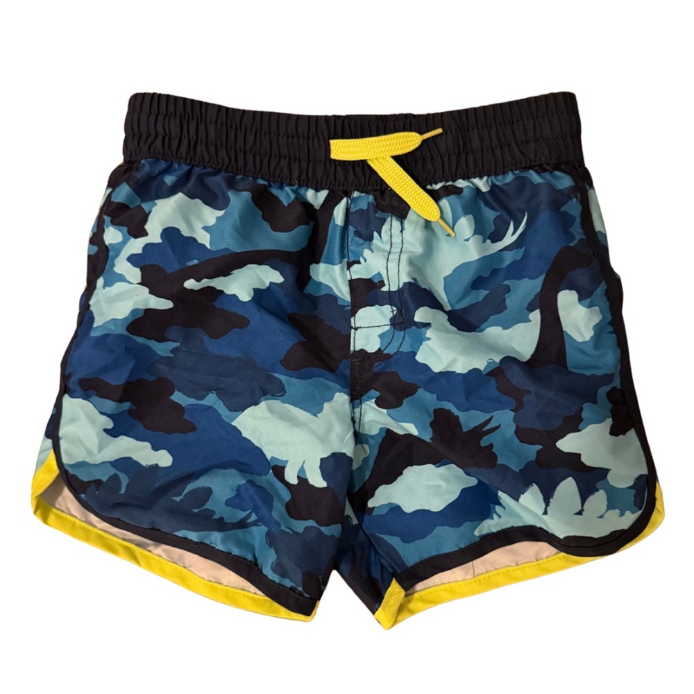 Hatley boys Blue camo swim trunks size 4 in excellent condition